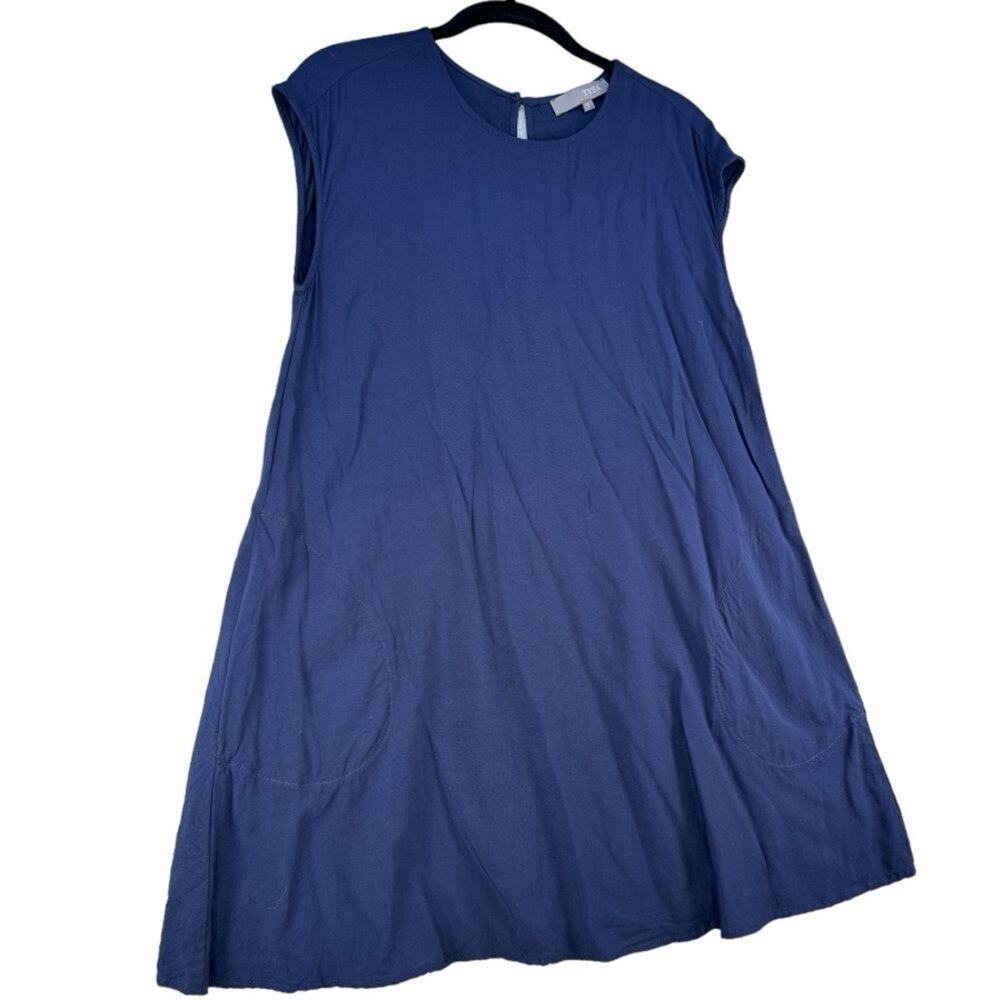 Tysa Dress Women's Small Swing Navy Blue Pockets